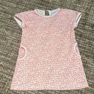 Bella Bliss Pink Patterned Short Sleeve Dress
